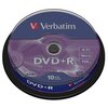 Носители информации DVD+R, 16x, Verbatim Azo Matt Silver, Cake/10, 43498 - изображение