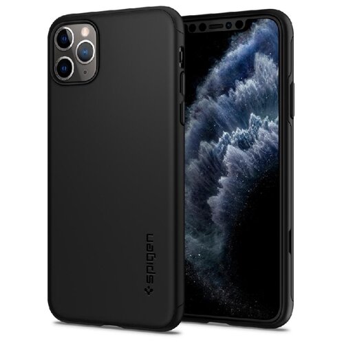 фото Чехол- накладка spigen для iphone 11 pro max - thin fit classic - черный - 075cs27432