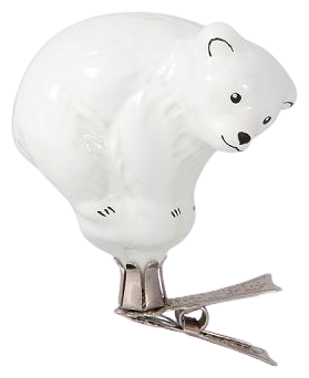 Елочная игрушка Елочка Белый медведь С1882 5 см