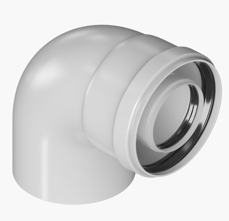фото Отвод конденсационный угол 90гр. 60/100
