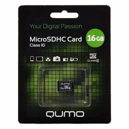 Карта памяти MicroSD 16 Gb CL10 Qumo в блистере без адаптера карта памяти perfeo microsd 4gb cl10 без адаптера