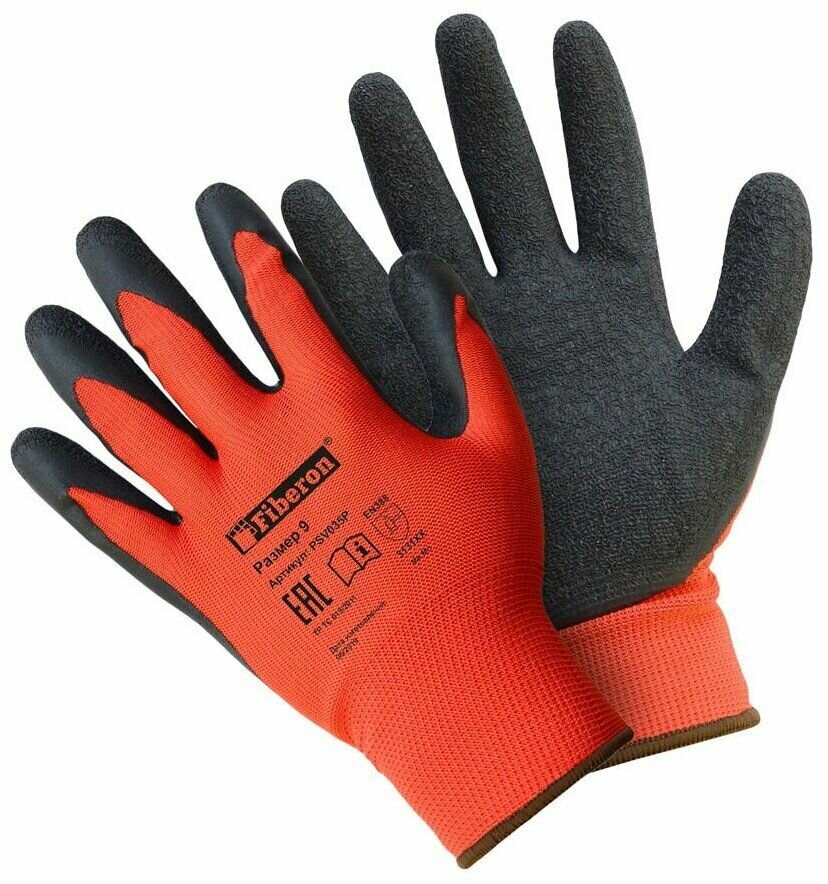 фото Перчатки Fiberon "Надёжный захват", полиэстер с латексным покрытием