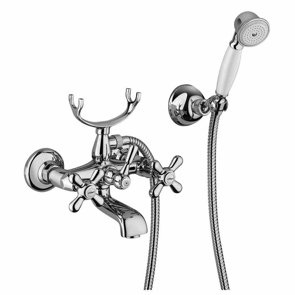 фото Смеситель для ванны Paini Liberty с душевым комплектом, хром