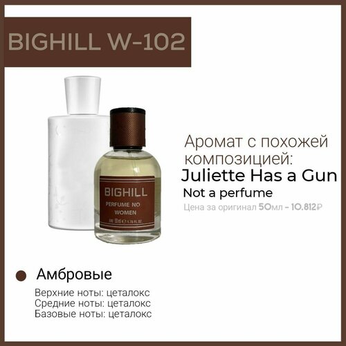 Премиальный селективный парфюм Bighill W-102 (Juliette Has A Gun White Spirit) 50 мл. juliette has a gun white spirit eau de parfum