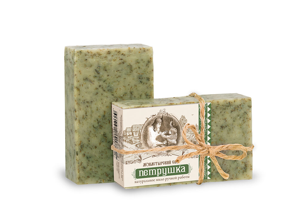 Мыло кусковое Kleona Монастырский сбор Петрушка, отбеливающее 100 г