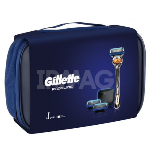 Подарочный набор Gillette Fusion5 ProGlide Flexball Бритва с 1 сменной кассетой + GIL FUS ProGlide 2 сменные кассеты + чехол gillette набор лучше тебя мужчины нет
