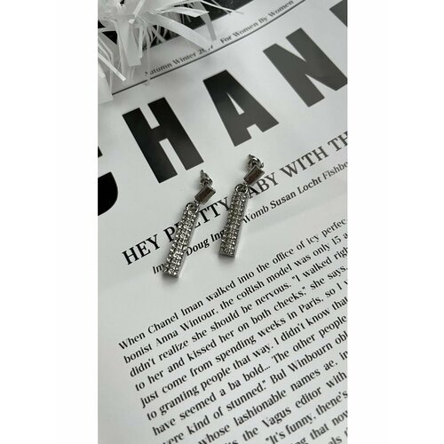 Серьги , серый