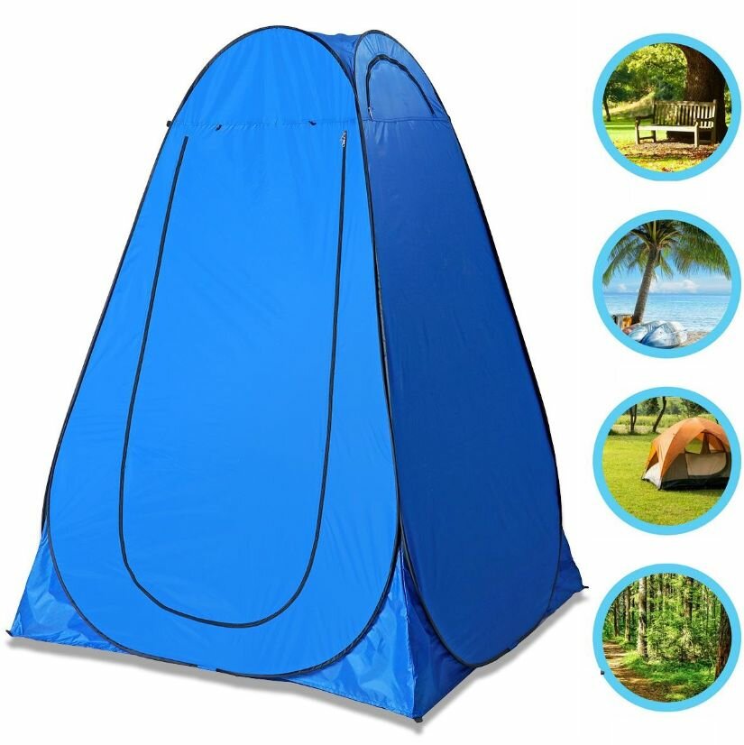 фото Палатка-кабинка автомат Ш120*Г120*В190 см, Poly Taffeta,1 окно на молнии, в чехле