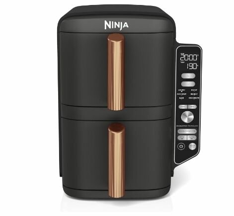 Аэрофритюрница Ninja Double Stack XL SL400EUCP 9,5 л 2470 Вт, черный/медь
