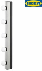 Настенный светильник E14, 15 Вт, кол-во ламп: 5 шт, хромированный IKEA MUSIK музик