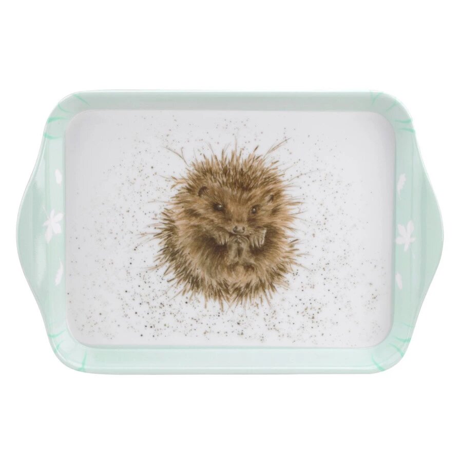 Поднос прямоугольный с ручками Pimpernel Забавная фауна Ежик 21х14 см