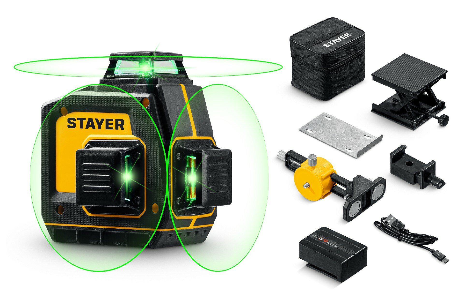 Лазерный нивелир STAYER SL-3D 34963-2