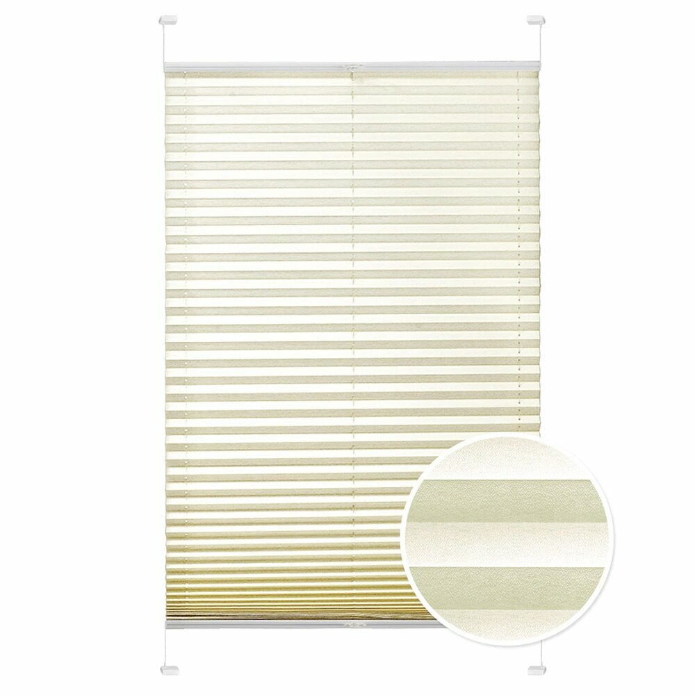 Штора плиссе Креп 80х170 см цвет светло-бежевый