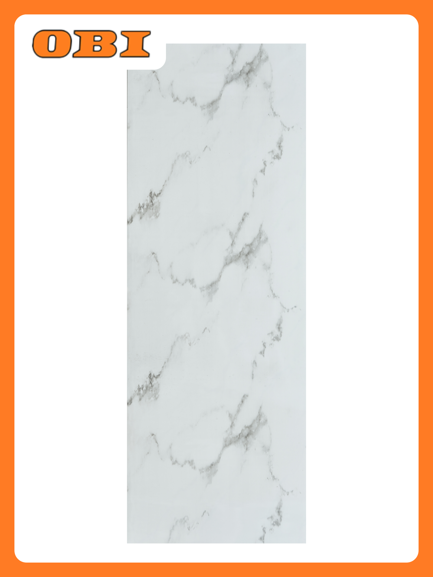 Самоклеящаяся ПВХ плитка рулон LAKO DECOR  Мрамор Бьянко  толщина 2мм 1 8м² 60х300 см