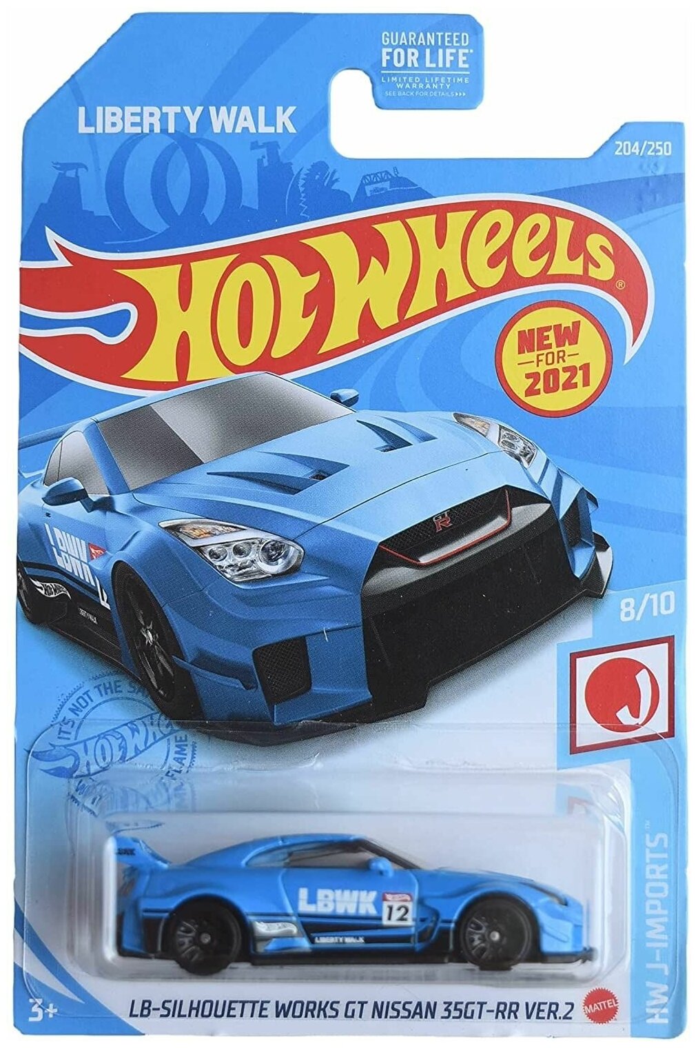 Коллекционная машинка Hot Wheels Main Line 2022 Nissan 35GT-RR Liberty Walk Blue