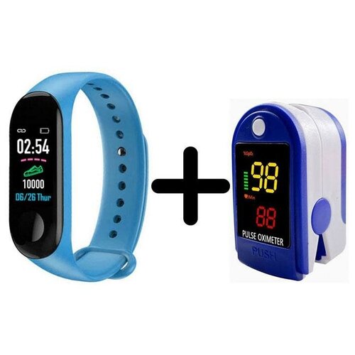 Умные часы BandRate Smart BRSM333PLBLBL-SET2 с пульсометром мониторингом кислорода в крови тонометром 280000₽