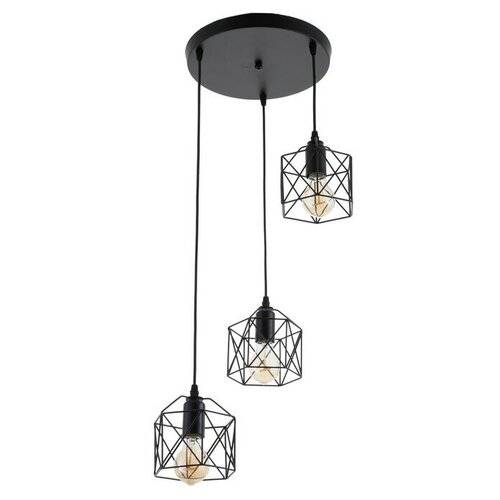 Светильник Прямоугольник 3х40Вт E27 черный 25х25х14-134 см 3939₽