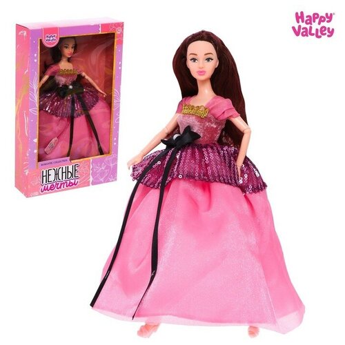 Кукла модель Happy Valley Нежные мечты, в розовом платье, пластиковая кукла нежные мечты с велосипедом