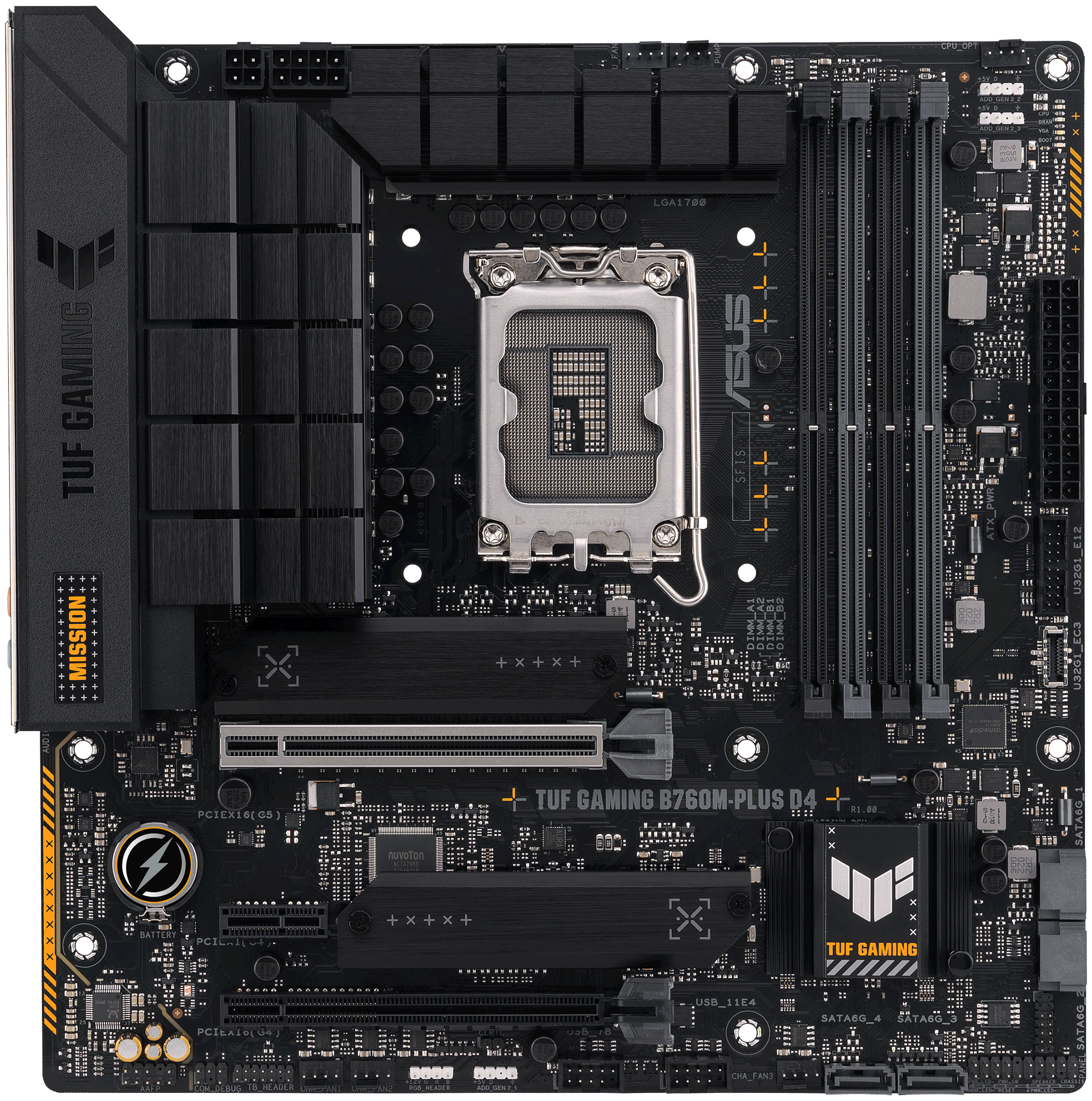 Материнская плата Asus TUF Gaming B760M-PLUS D4 (LGA1700, mATX)