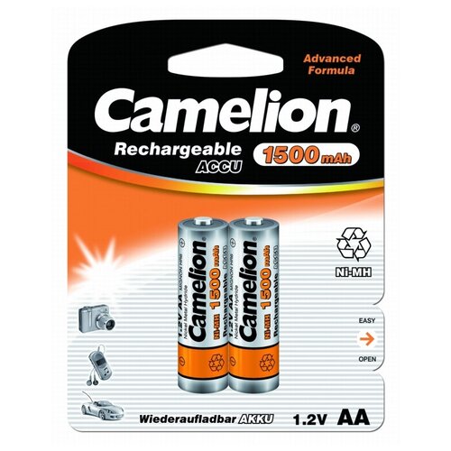 Аккумулятор AA/R6 NI-MN 1500мА. ч BP-2 (блист.2шт), CAMELION NH-AA1500BP2 (24 шт.) батарейки аккумулятор camelion тип aa 2500mah 1 2в 2 шт в упаковке