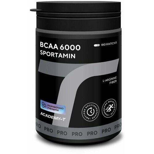 Аминокислоты БЦАА 6000 Академия-Т Sportamin BCAA 6000 ( 180 капсул)