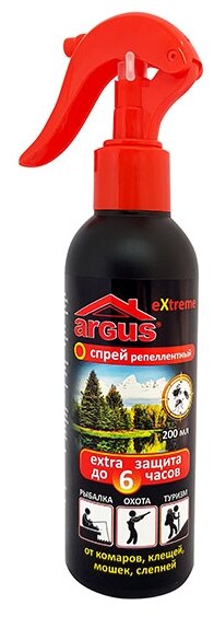 Спрей ARGUS EXTREME репеллентный от комаров клещеймошек слепней