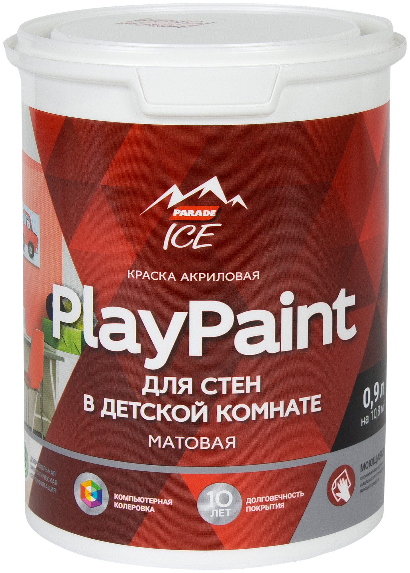 Краска для стен Parade DIY 7 PlayPaint база A 0.9 л