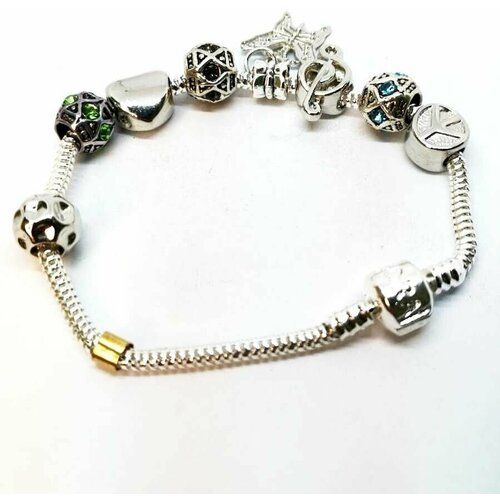 Жесткий браслет RDS, циркон, размер 19 см