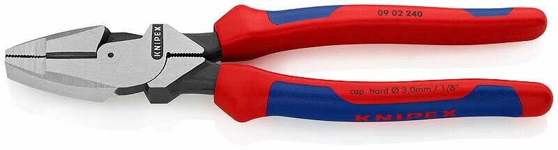 Плоскогубцы Linemans электромонтажные, 240 мм, фосфатированные, 2-комп ручки Knipex KN-0902240