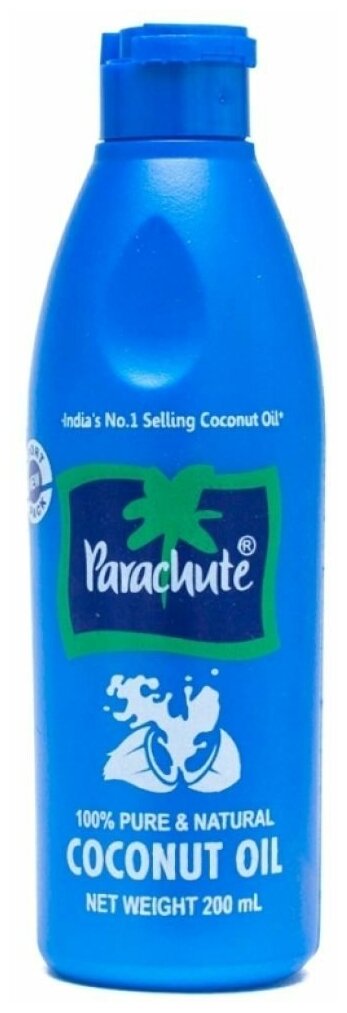 Масло кокосовое (Parachute Coconut Oil) увлажняет, питает и смягчает кожу, для волос, 200 мл