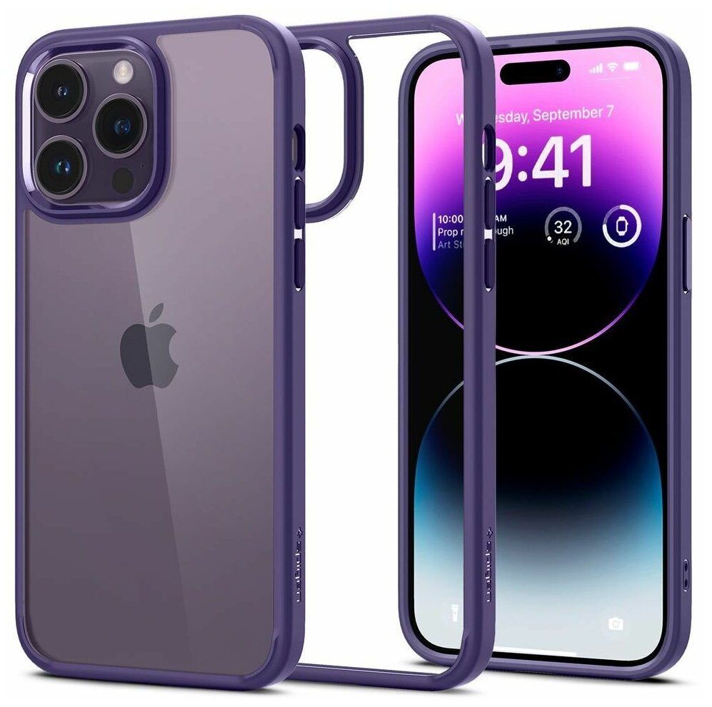 Защитный чехол Spigen Ultra Hybrid для iPhone 14 Pro Max Deep Purple (ACS05574)