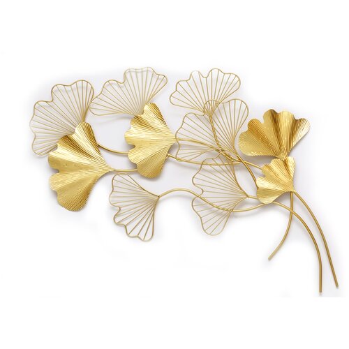 Декор настенный панно из металла Big Ginkgo, 58 х 3 х 97 см