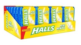 HALLS Mini Mints конфеты без сахара цитрусовый пунш со вкусом цитрусовых фруктов 12.5г по 24 шт - фотография № 1