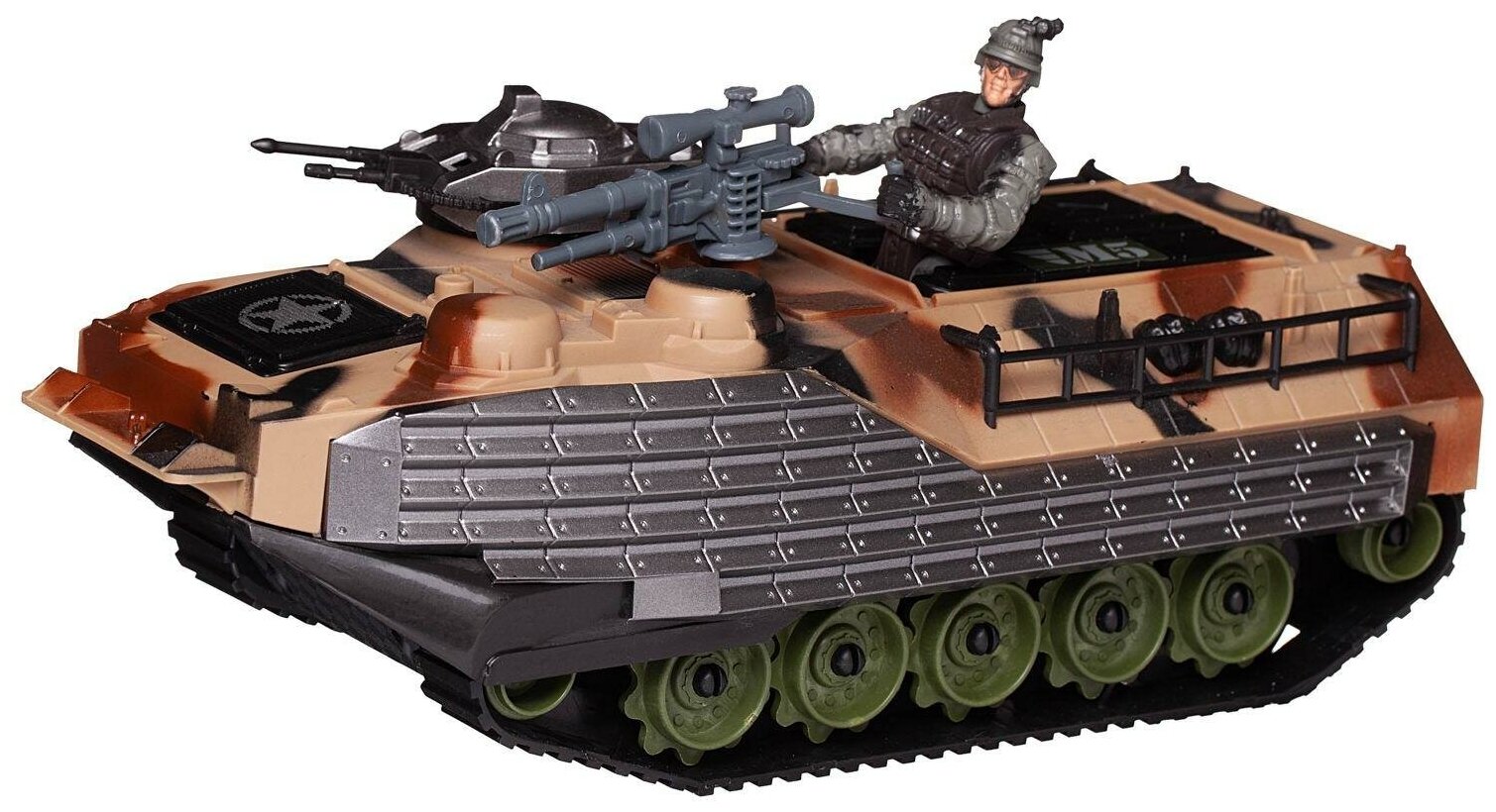 Игровой набор ABtoys Боевая сила. Военная техника с катером, лодкой, фигуркой и аксессуарами, 7 предметов PT-01323