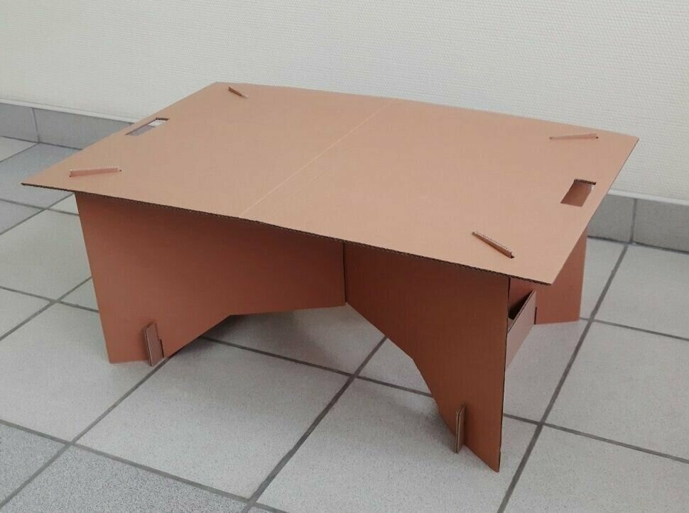 Мангал стальной 0,5мм 40х25х40см + Стол картонный сборный в коробке + 6 шампуров - фотография № 2