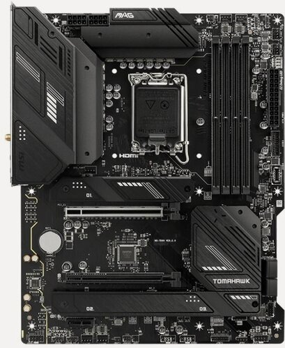 Изображение товара Материнская плата MSI MAG B760 TOMAHAWK WIFI WIFI, B760, LGA1700,4DDR5,2PCI-Ex16,1PCI-Ex1,3M.2,4SATA3,1USB3.2Gen2x2,5U
