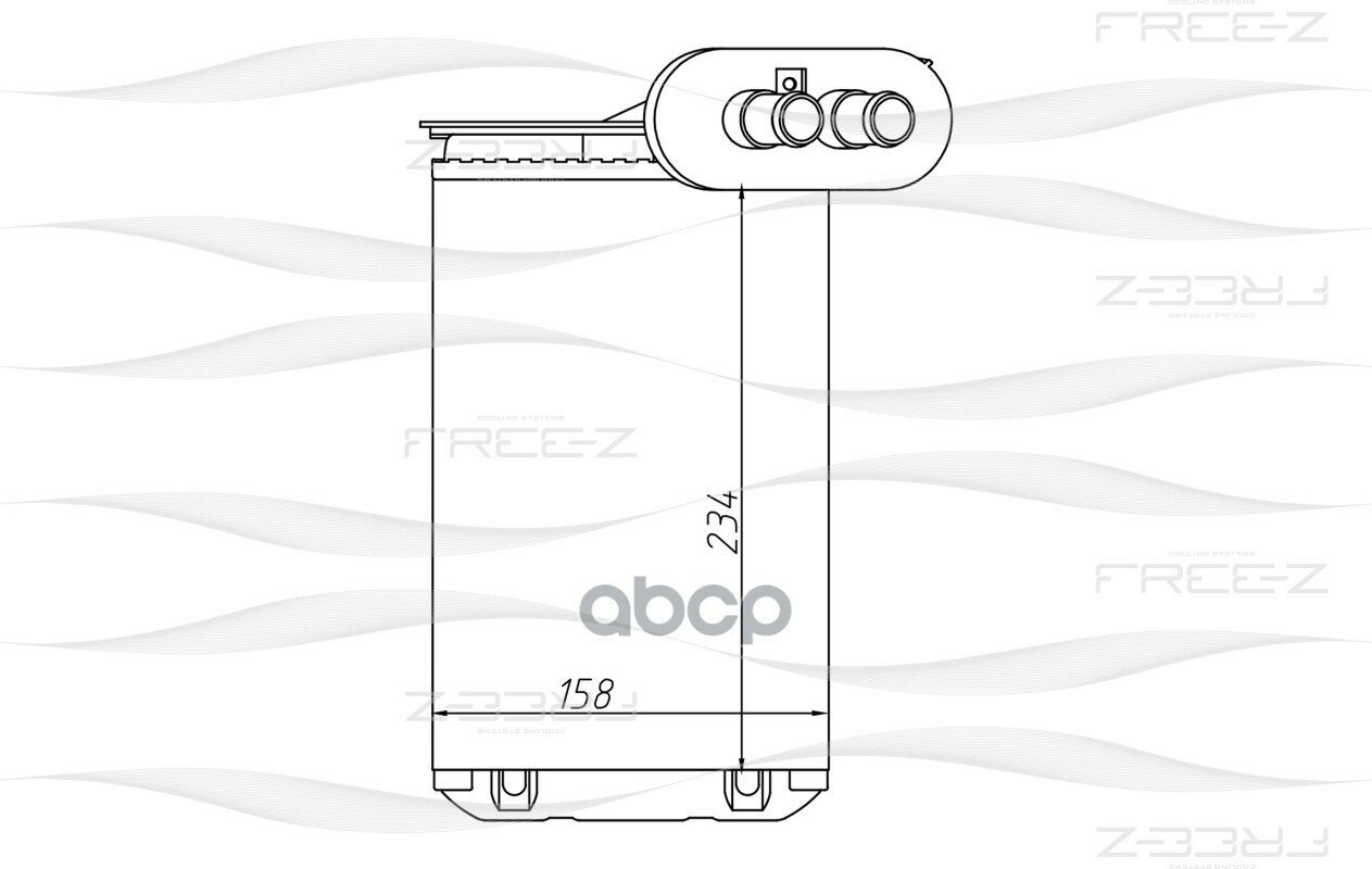 Радиатор Отопителя Audi A3/Tt 96->Skoda Octavia 96->Vw Caddy/Golf/Bora/Passat/Polo 91-> FREE-Z арт. KW0249