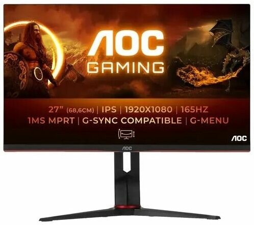 Монитор AOC 27" IPS BLACK-RED 27G2SPU