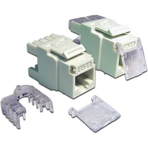 Модуль Keystone, RJ45, кат.6, UTP, 180 градусов, со шторкой, белый