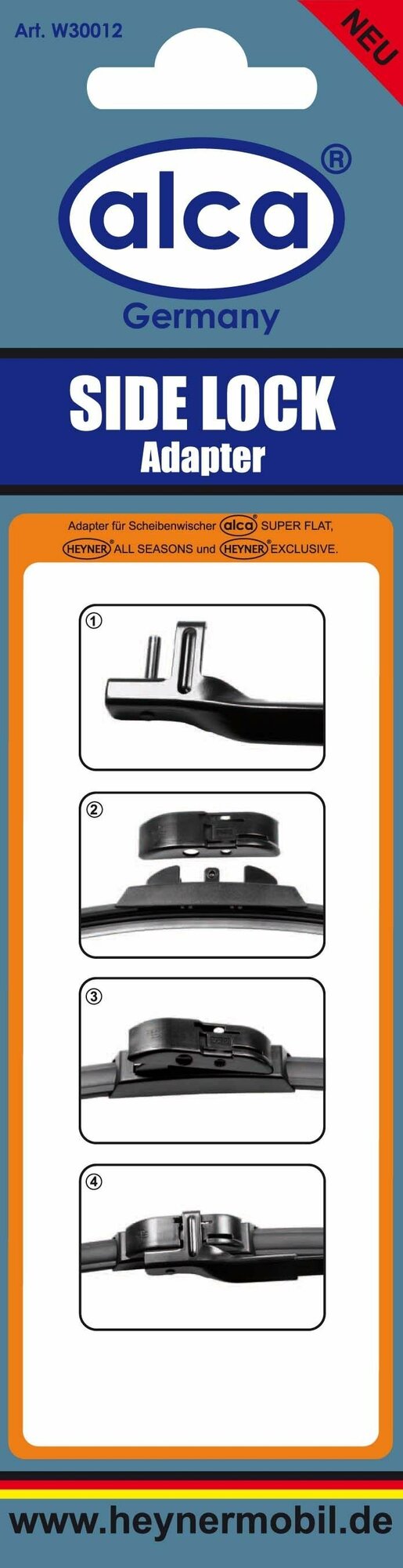 Адаптер для щеток стеклоочистителя AL-300120 (2 шт.) Side Lock (GOLF, FORD FOCUS, MAZDA) ALCA /1/250