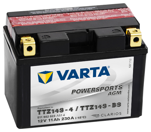 VARTA 511902023 Аккумуляторная батарея POWERSPORTS AGM [12V 11Ah 230A B00]