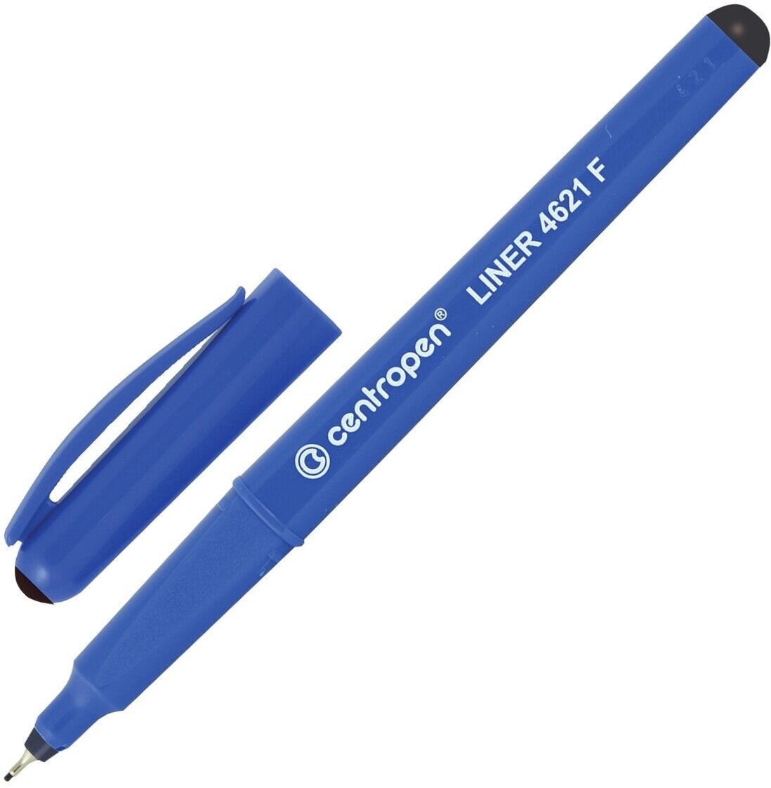 Ручка капиллярная Centropen трехгранная, корпус синий, толщина письма 0,3 мм, черная (4621/1Ч)