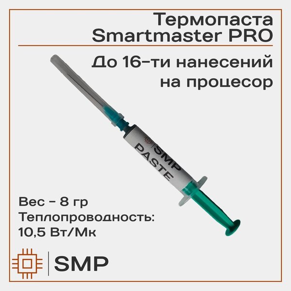 Термопаста 10.5Вт/мК SmartMaster PRO 8гр.
