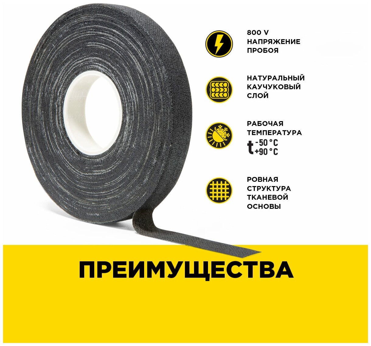 Изолента Aviora Proffi хб 15 x 20 м