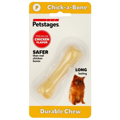 Игрушка для собак PETSTAGES Chick-A-Bone косточка с ароматом курицы 8 см очень маленькая