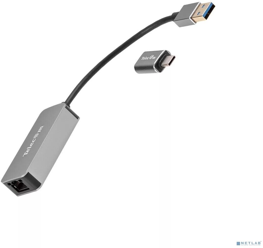 Кабель-переходник USB 3.0-->RJ-45 2.5G Ethernet, and TypeC адаптер 0.15м Telecom <TU325M> VCOM Кабель-переходник Telecom USB 3.0/RJ45 (TU325M) - фото №2