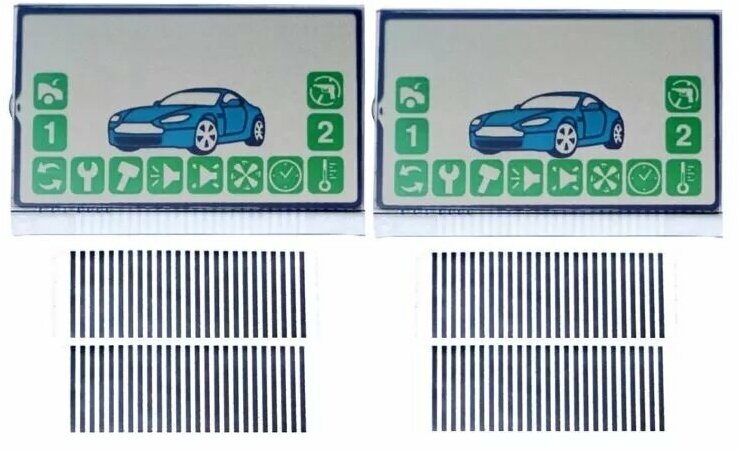 2 шт. Сменный LCD дисплей для ремонта пульта сигнализации (Совместимость StarLine A92/A62/A94/A64)