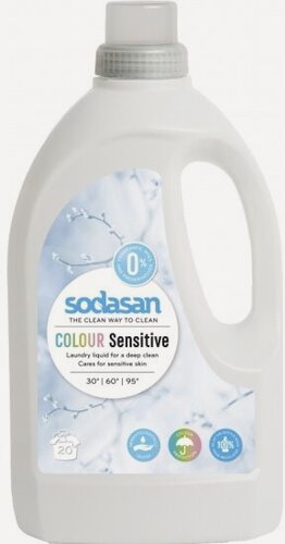 Изображение товара Жидкое средство для стирки Sodasan COLOR Sensitive для чувствительной кожи, 1.5 л