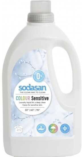 Жидкое средство для стирки Sodasan COLOR Sensitive для чувствительной кожи, 1.5 л