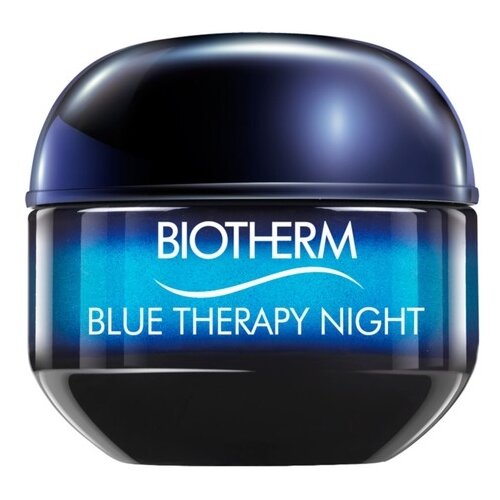 крем для лица для нормальной кожи spf25 biotherm blue therapy multi defender spf 25 50 мл Biotherm Blue Therapy Night Ночной восстанавливающий крем для лица, 50 мл